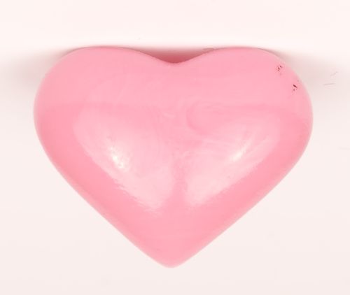 Nase Herzform rosa 12 mm 3 Stück
