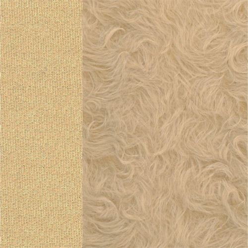 25 x 47 cm Schulte Curly-Sparse Mohair beigebraun gelockt 