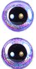 Glitzeraugen violett leuchtend 30 mm 1 Paar