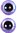 Glitzeraugen violett leuchtend 14 mm 1 Paar