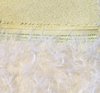 Antik-Art-Mohair langhaarsparse weiß, gelber Rücken ±24 mm
