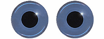 Glass Eyes blue 10 mm 1 Pair