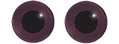 Glass Eyes amethyst 14 mm 1 Pair