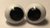 Glass eyes cross-eyed black/white 8 mm 1 pair