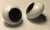 Glass eyes cross-eyed black/white 8 mm 1 pair
