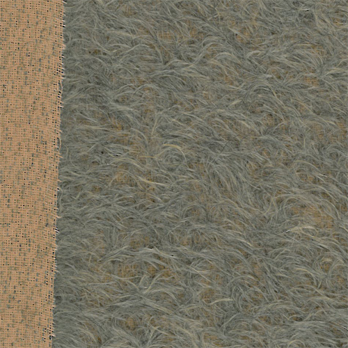 Antik-Art-Mohair, beigegrau, schwarze Haare, ±17 mm